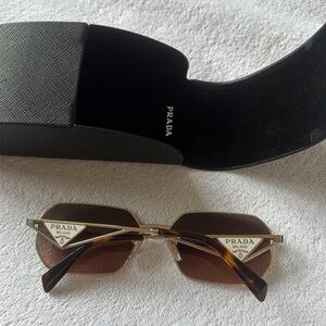 Prada Tortoise Shell Sunglasses with Black Case
